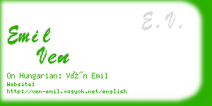 emil ven business card